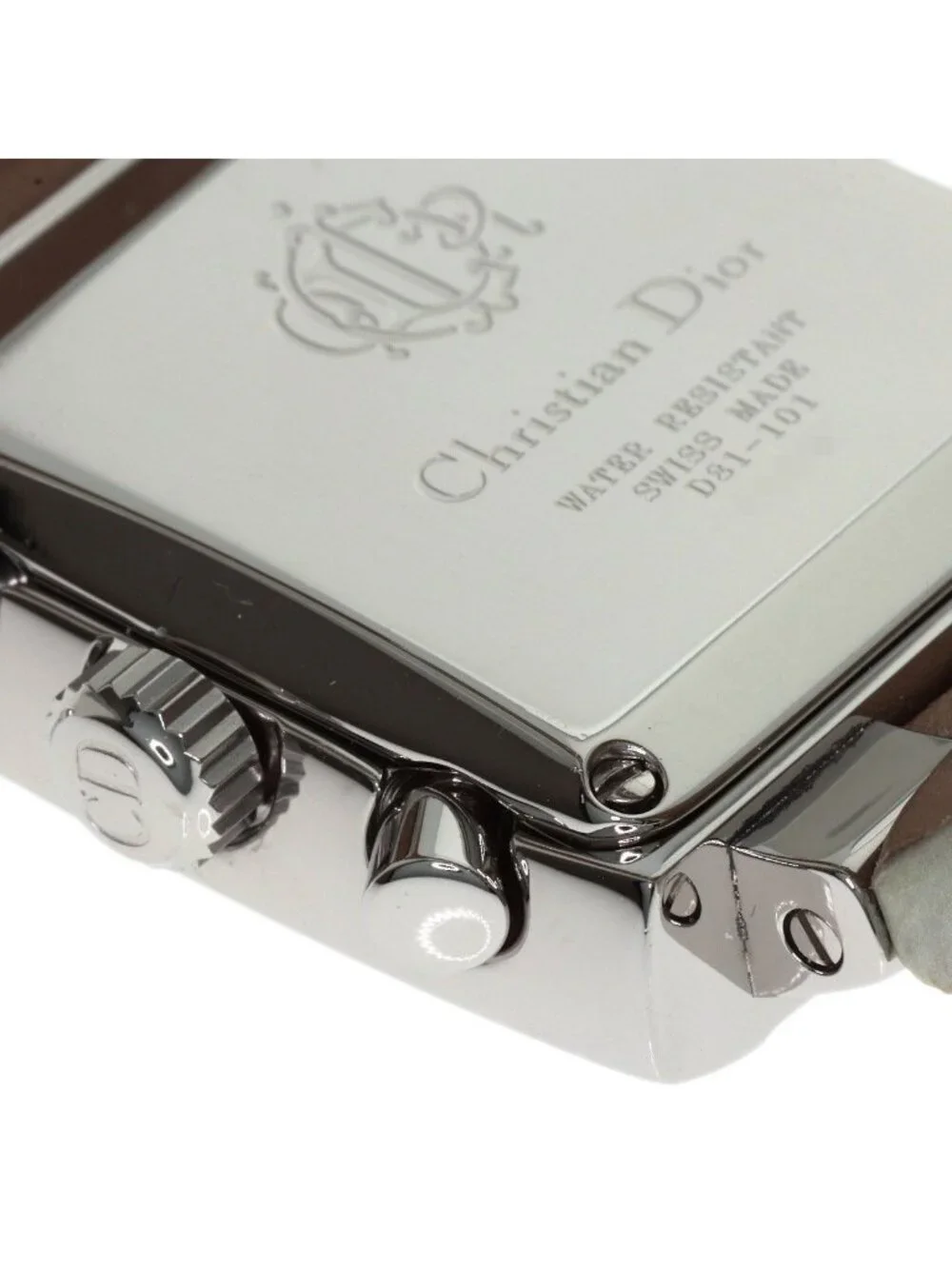 Dior Riverspark Ring Diamond Watch SS Leather